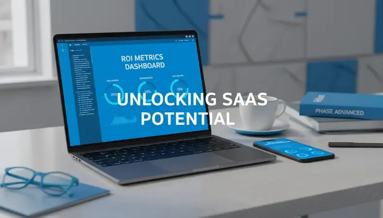 ROI metrics dashboard showing time savings, performance improvements, and cost analysis
