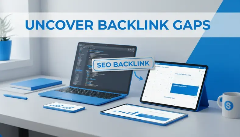 Split-screen comparison showing competitor backlink profiles and opportunity gaps